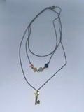 Collar llave plateado