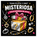 Caja sorpresa dorado y plateado