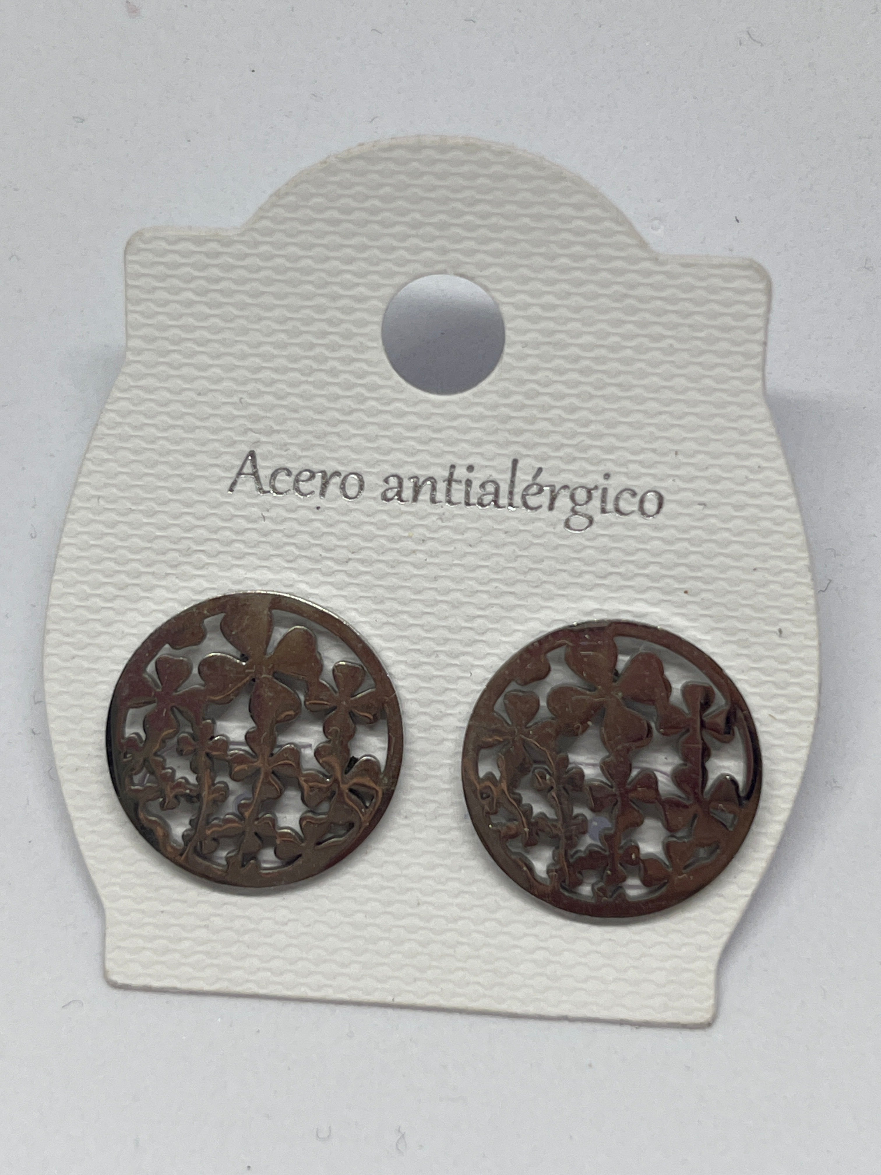 Pendientes círculo trébol