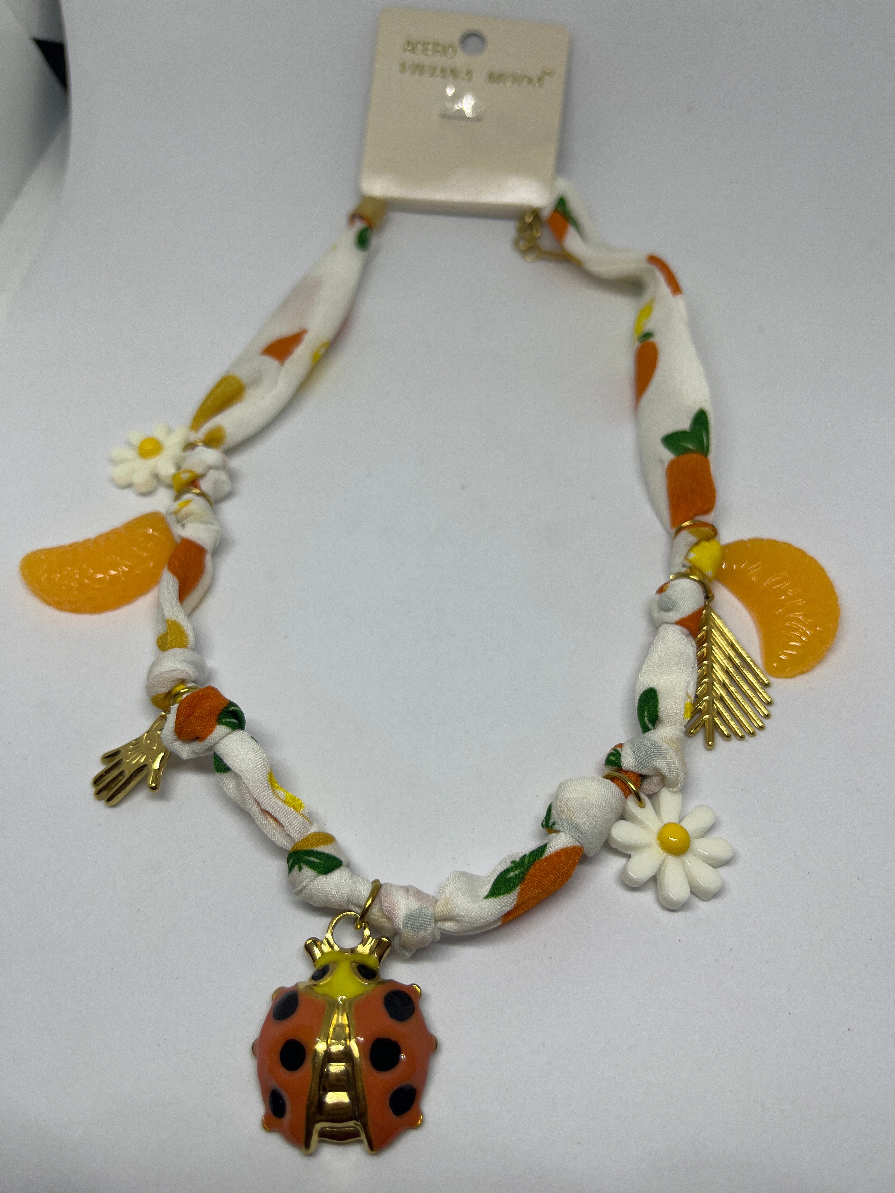 Collar trapillo mandarina 🍊